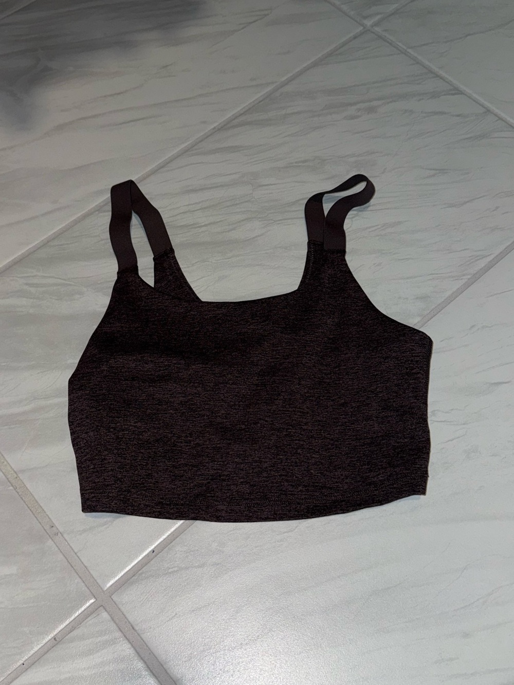 aerie Heathered Charcoal Seamless Crop Tank